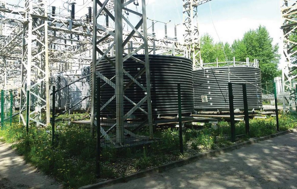 Два отрезка сверхпроводящего кабеля постоянного тока по 430 м каждый во время испытаний на полигоне АО «НТЦ ФСК ЕЭС»