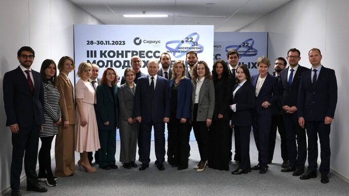 По окончании встречи с молодыми учёными.